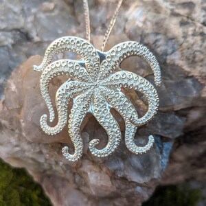 Octopus Pendant for Necklace, Sea Creature Jewelry, Ocean Jewelry, Gold Octopus, Silver Octopus, Octopus Jewelry, Beach Jewelry, Sea Pendant