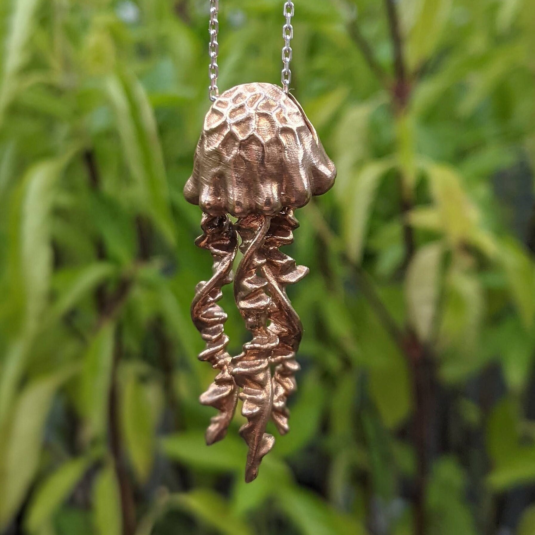 Jellyfish Pendant for Necklace Nautical Jewelry Ocean Lovers Etsy