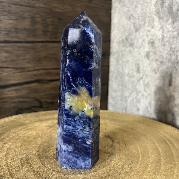 Beautiful, Polished, Sodalite Tower, Ethically Sourced, High Quality Crystal Point
