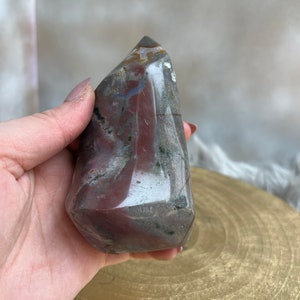 Beautiful, Druzy Sea Jasper Flame, Ethically Sourced, High Quality Ocean Jasper Freeform