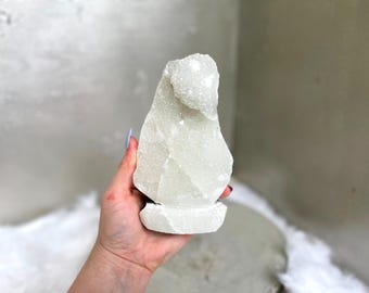 Stunning, Sugar Chalcedony with Apophyllite Geode, Mixed Mineral Specimen, Ethically Sourced, High Quality Crystals