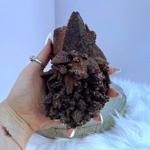 Gorgeous, Raw, Hematite Dogtooth Calcite, High Quality Crystal Specimen, Statement Piece image 1