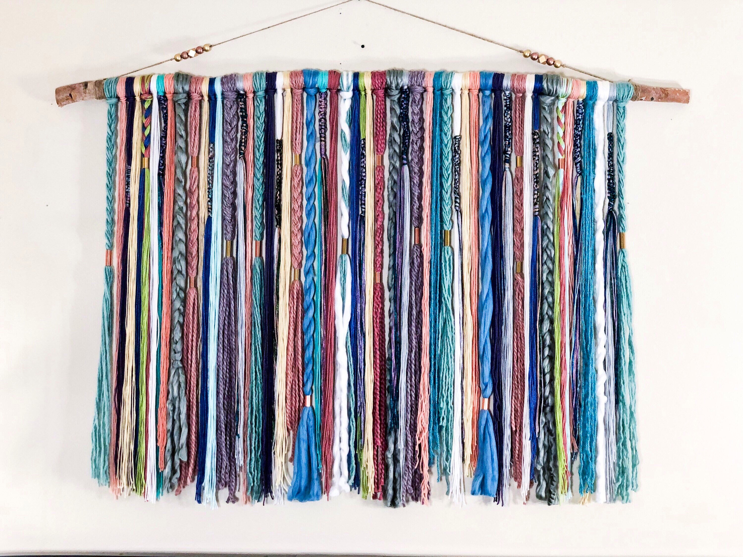 Extra Large Multicolor Macrame Wall Hanging Tapestry Boho Etsy