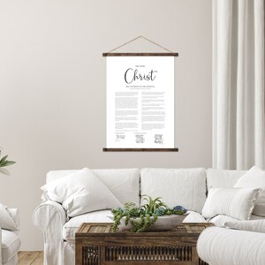 The Living Christ Hanging Canvas Testimony of the Apostles LDS Document Jesus Christ Document LDS print Perfect Easter Gift 23x32 inches