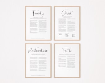 Set di 4: La proclamazione della famiglia, Il Cristo vivente, La restaurazione del Vangelo di Gesù Cristo, Articoli di fede DOWNLOAD DIGITALE