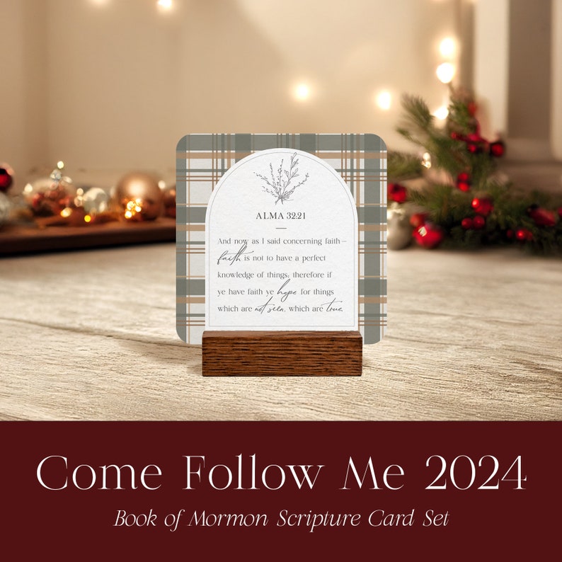 Come Follow Me 2024 Weekly Cards Book of Mormon Scripture Card Set Weekly Scripture Cards Missionary Gift New Years 2024 image 1