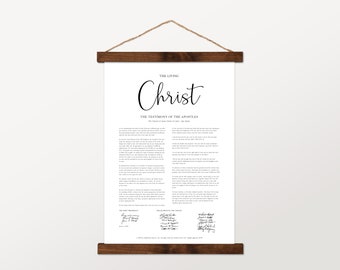 The Living Christ Hanging Canvas | Testimony of the Apostles | LDS Document | Jesus Christ Document | LDS print | Perfect Easter Gift