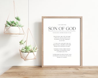 Young Men Theme LDS | Aaronic Priesthood Theme | Hanging Canvas | Card with Stand | Christmas Gift | LDS print | Son of God | Youth Theme