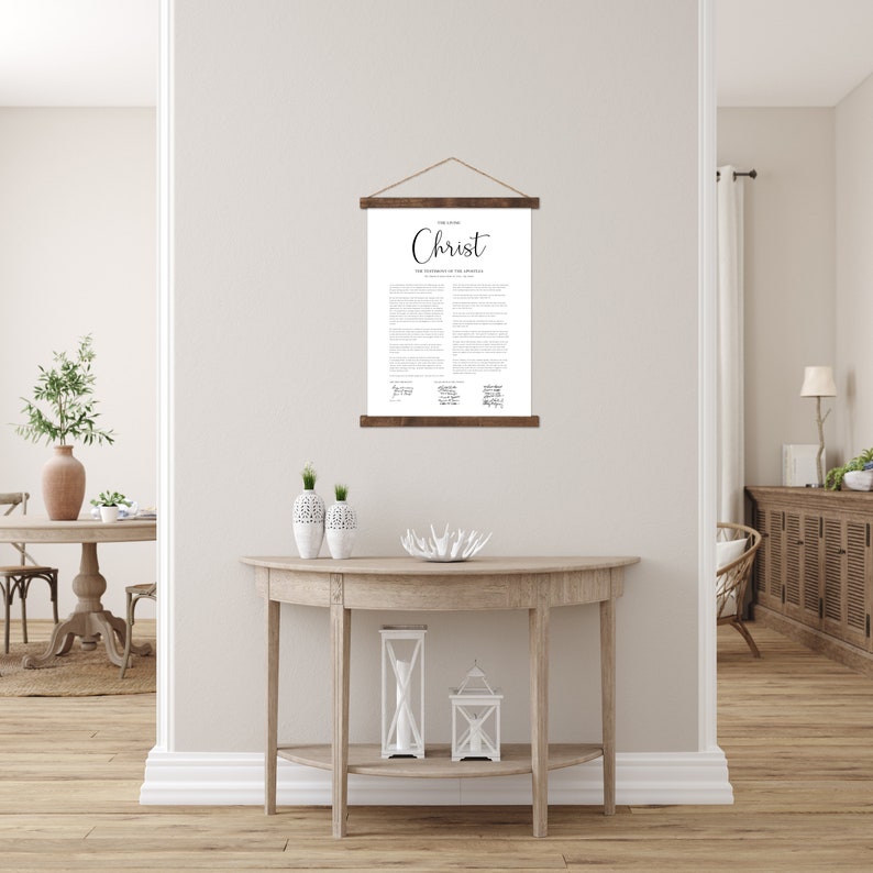 The Living Christ Hanging Canvas Testimony of the Apostles LDS Document Jesus Christ Document LDS print Perfect Easter Gift image 3