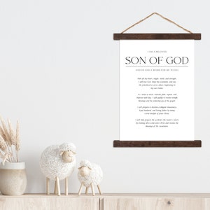 Young Men Theme Hanging Canvas | Aaronic Priesthood Theme | Son of God | LDS Youth Theme | Easter Gift