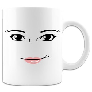 Roblox Woman Face Mug 11oz Double Sided Ceramic Mug Gamer 