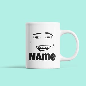 Personalized Roblox Man Face Customized Mug 11oz Double Sided 