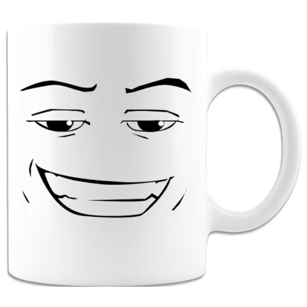 Roblox Man Face Meme Mug Funny Mug Gift Idea for Kids or 