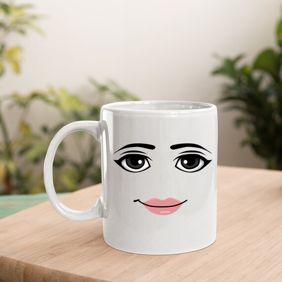 Roblox Woman Face Premium Quality Beautiful Roblox Gift Mug 