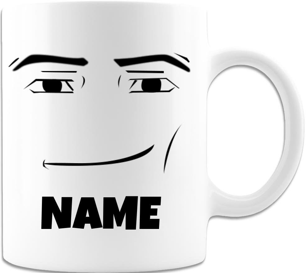 Roblox Man Face and Woman Face Ceramic Mug 11oz double Sided 