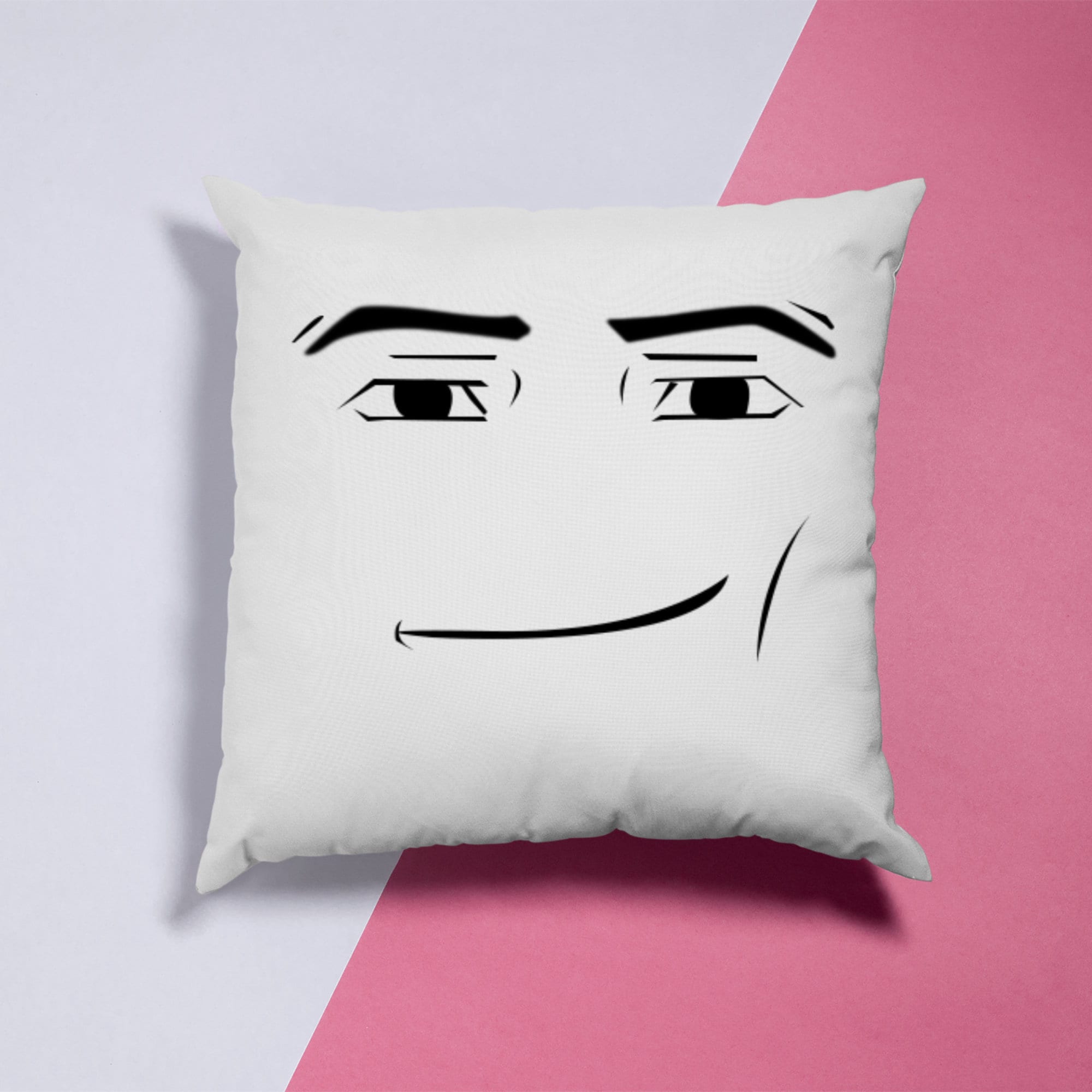 Spun Polyester Square Pillow Roblox Face Pillow / Meme 