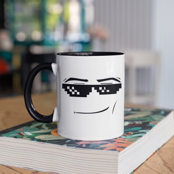 Pal Face Wearing Thug Life Glasses Roblox Meme Gift Mug 