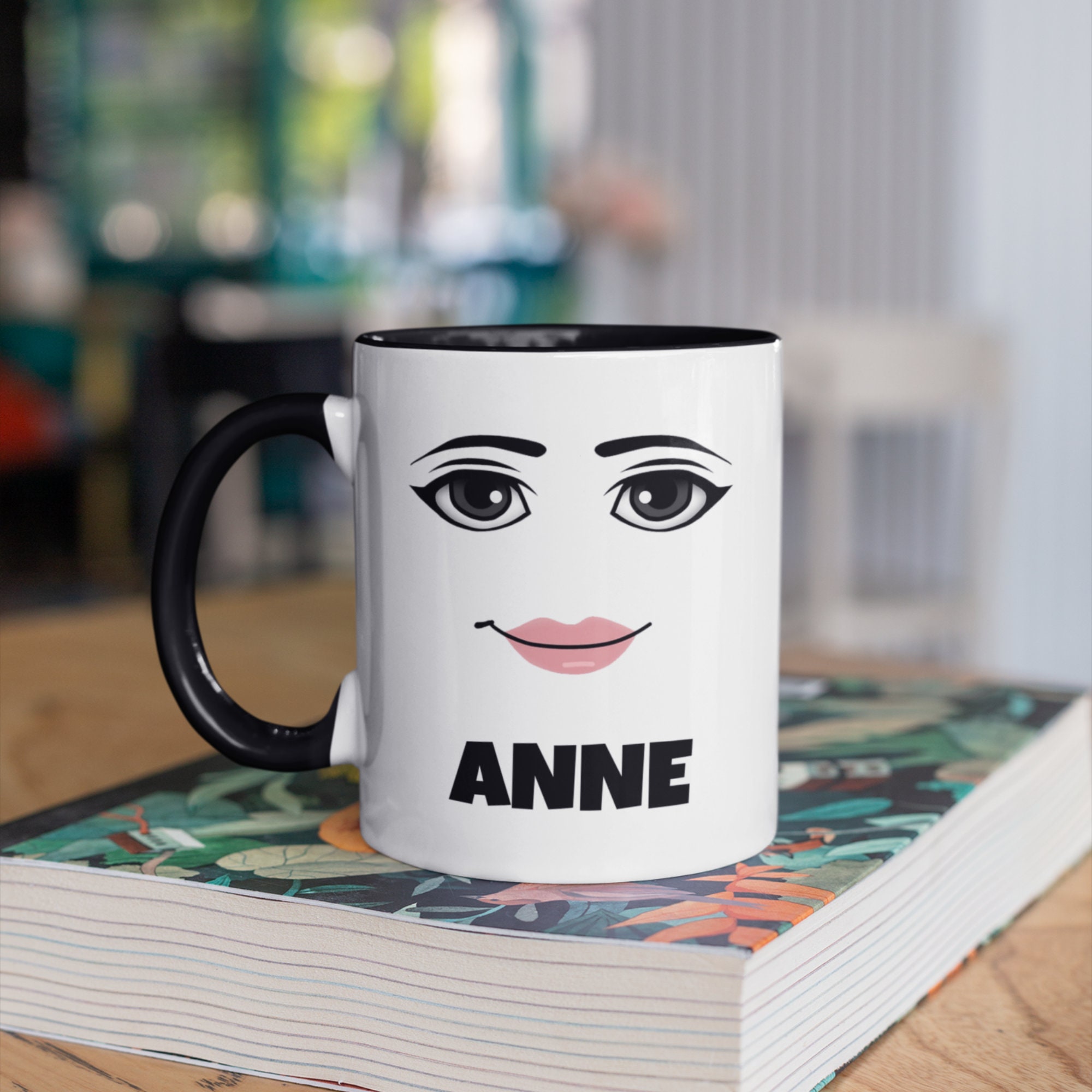 Roblox Woman Face Premium Quality Beautiful Roblox Gift Mug 