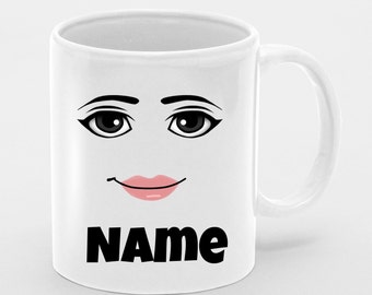 Roblox Man Face and Woman Face Ceramic Mug 11oz double Sided 