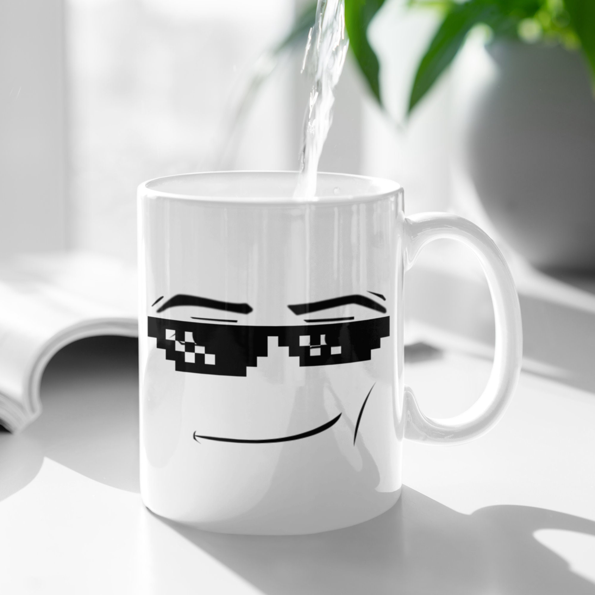 Pal Face Wearing Thug Life Glasses Roblox Meme Gift Mug 