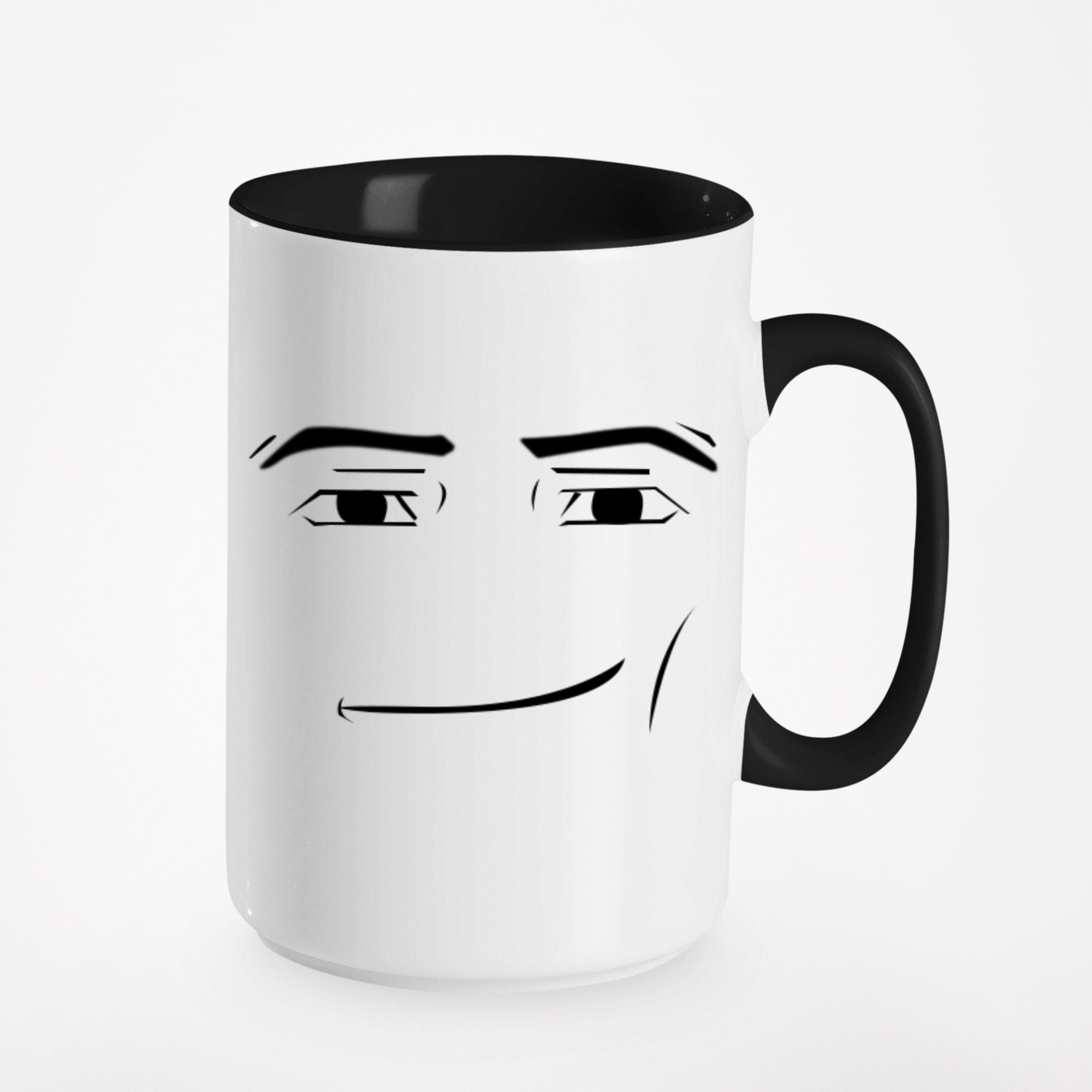 Roblox Man Face Mug 11oz Double Sided Ceramic Mug Gamer Roblox 