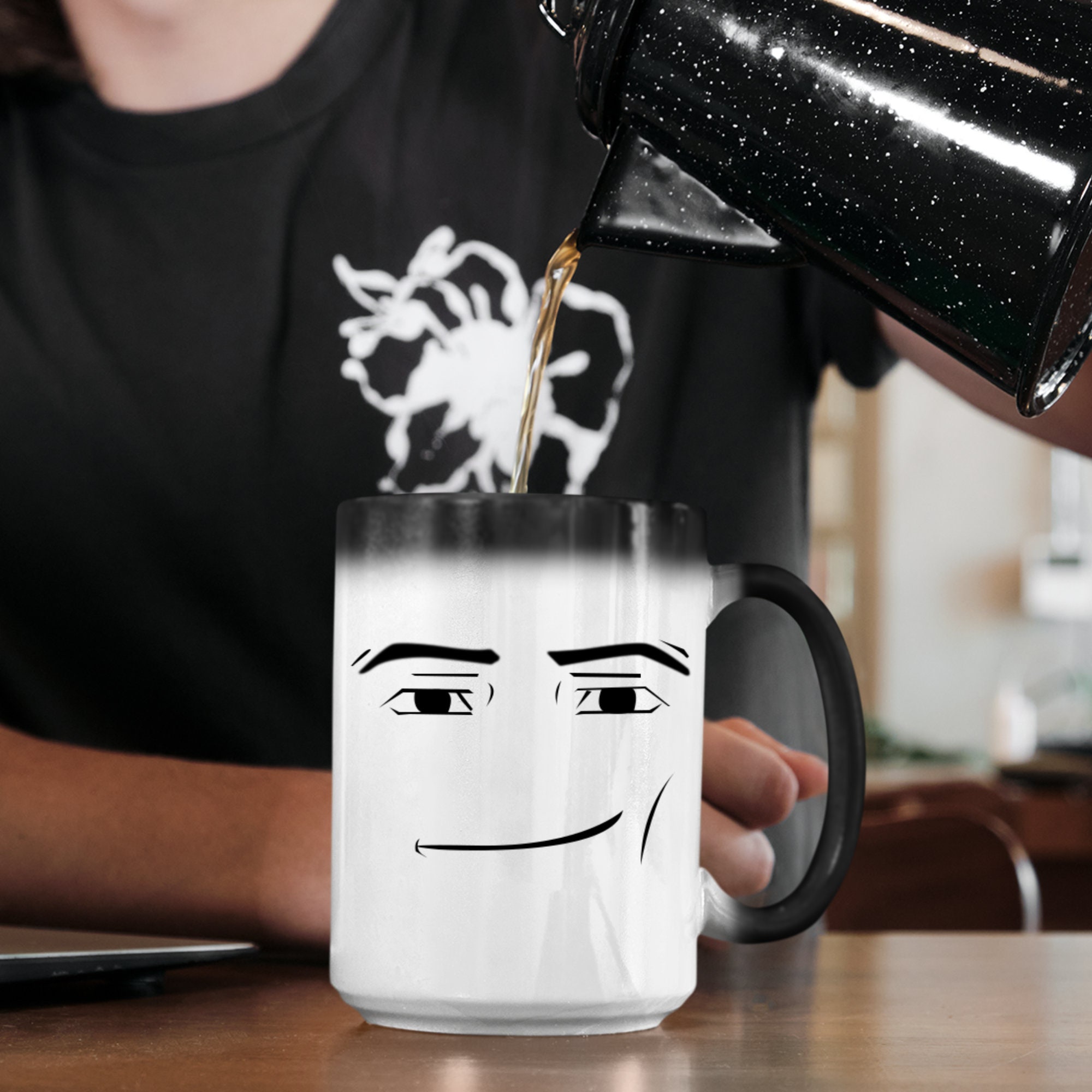Two in One Roblox Man Face Coffee Mug Gift for Him Her Johnny 