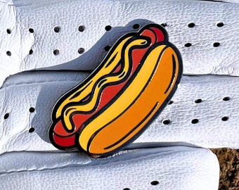 Hot Dog Golf Ball Marker – Funny Gift for Golfers and Unique Metal Hotdog Accessory