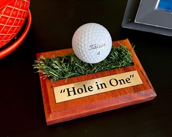 Tigerwood Golf Ball Hole in One Display: Golfer Gift