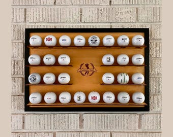 Customizable Golf Ball Display Frame: Custom Wall-Mounted Art Gift for Golfer