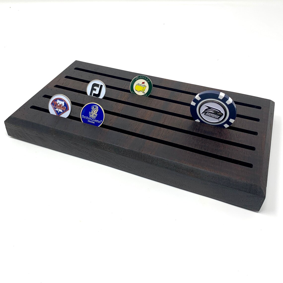 Golf Ball Marker Display Stand Gift Walnut gift for Golfer Etsy