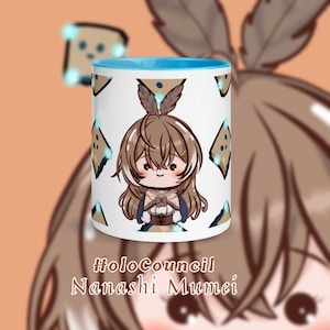 Taza Hololive Nanashi Mumei con color en el interior