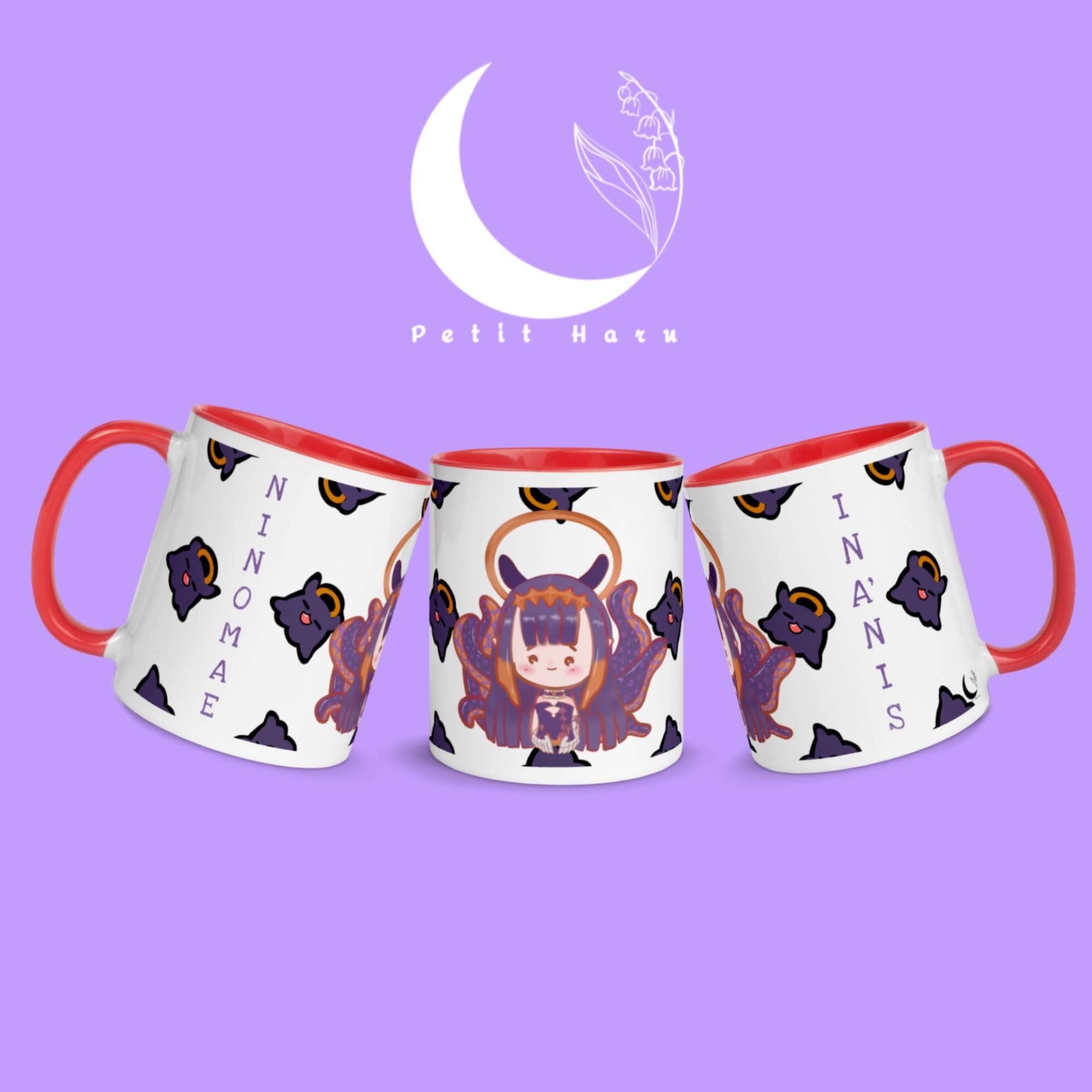 Ina Merch Ninomae Ina'nis Hololive Holomyth Accent Coffee Mug, 11oz & 15oz ...