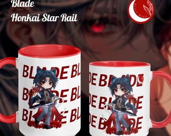 Blade Honkai Star Rail Mug with Red Color Inside, 11oz & 15oz