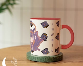 Ninomae Ina'nis Hololive Holomyth Accent Coffee Mug, 11oz & 15oz | Vtuber Merch Virtual youtuber