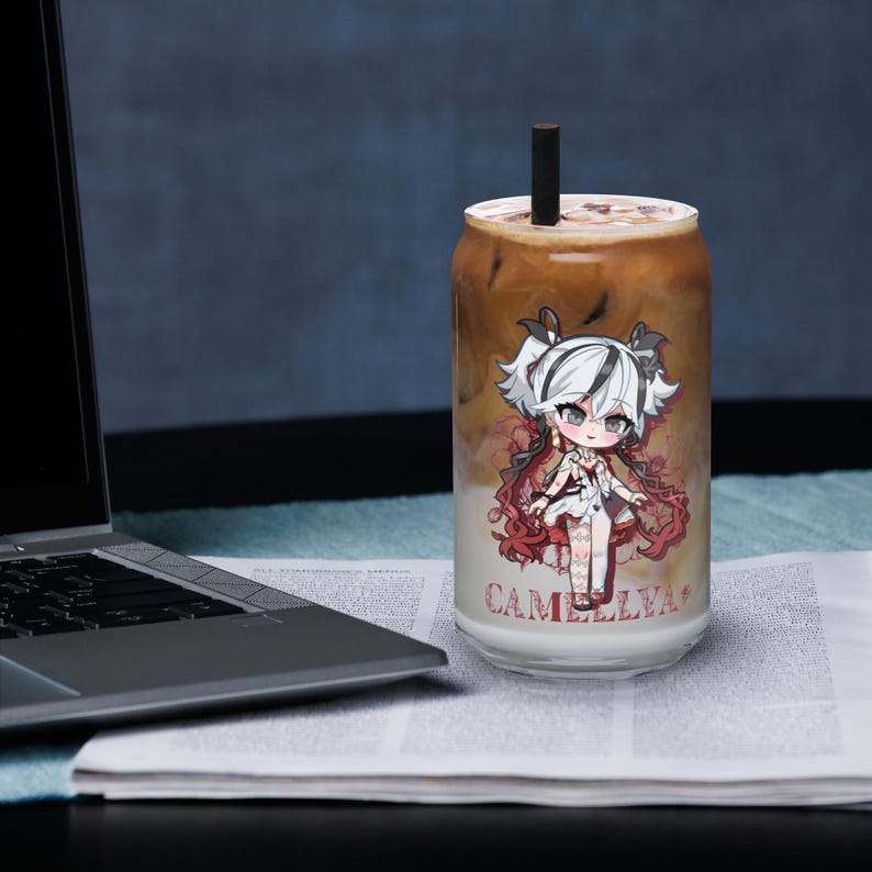 Camellya Wuthering Waves Wuwa Fanart Can-shaped glass