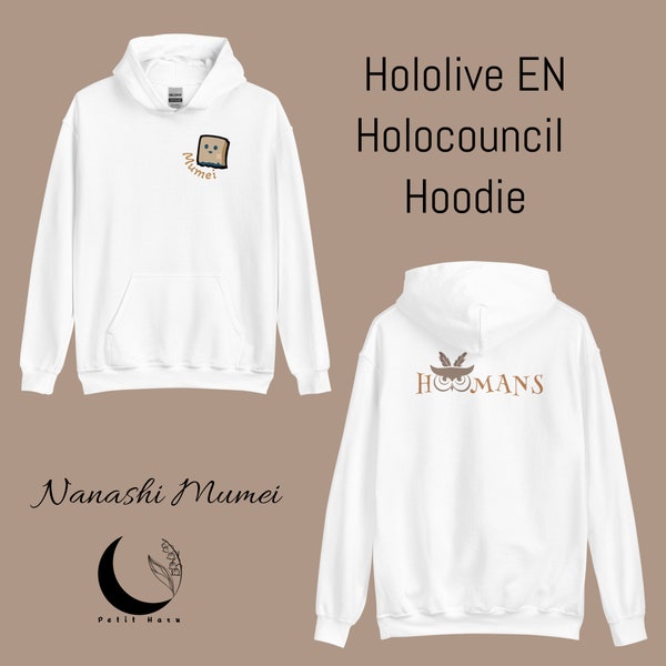 Nanashi Mumei Hololive Holocouncil Fan Made Merch Unisex Hoodie| Vtuber, Otome game, Anime Merch