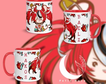 Hakos Baelz Mug: Hololive Holocouncil Fan Art, Red Interior