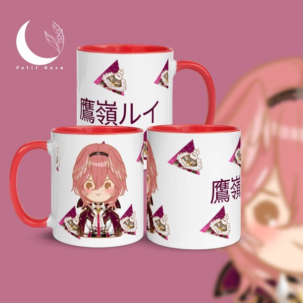 Hololive Takane Lui Holo X Fan Made Mug with Red Color Inside