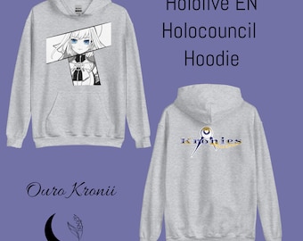 Ouro Kronii Hololive Holocouncil Merch Unisex Hoodie | Vtuber, Anime, Otome game Merch