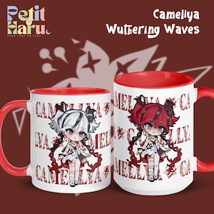 Camellya Wuthering Waves Wuwa Fanart Mug with Red Color Inside
