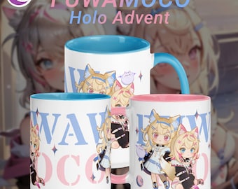 Hololive Holo Advent Mug Fuwawa Mococo Abyssgard Fuwamoco, Shiori Novella, Nerissa Ravencroft,  Koseki Bijou Biboo 11oz & 15oz