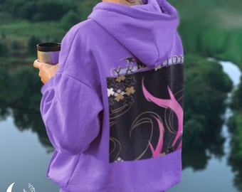 Shu Yamino Nijisanji Luxiem Yaminion Unisex Heavy Blend Hooded Sweatshirt | Vtuber Merch hoodie virtual youtuber purple