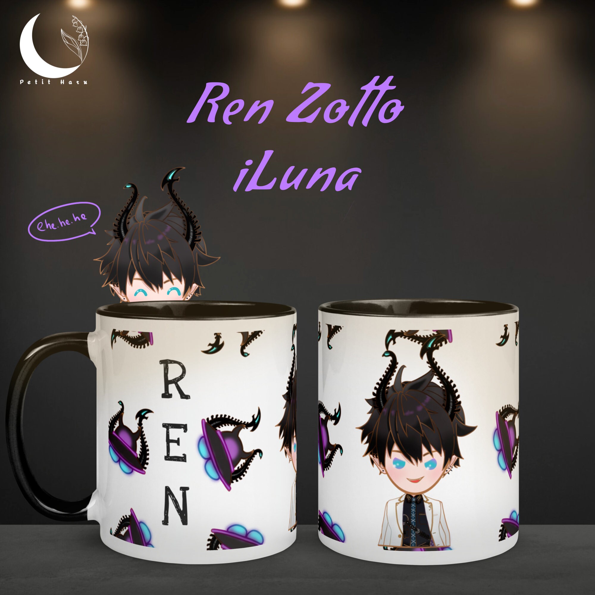 Ren Zotto Nijisanji EN Iluna Black Two-tone Coffee Mugs 11oz