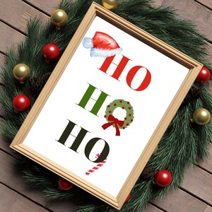 Ho Ho Ho Print, Ho Ho Ho, Ho Ho Ho Printable, Colorful Christmas, Christmas Quote, Christmas Prints