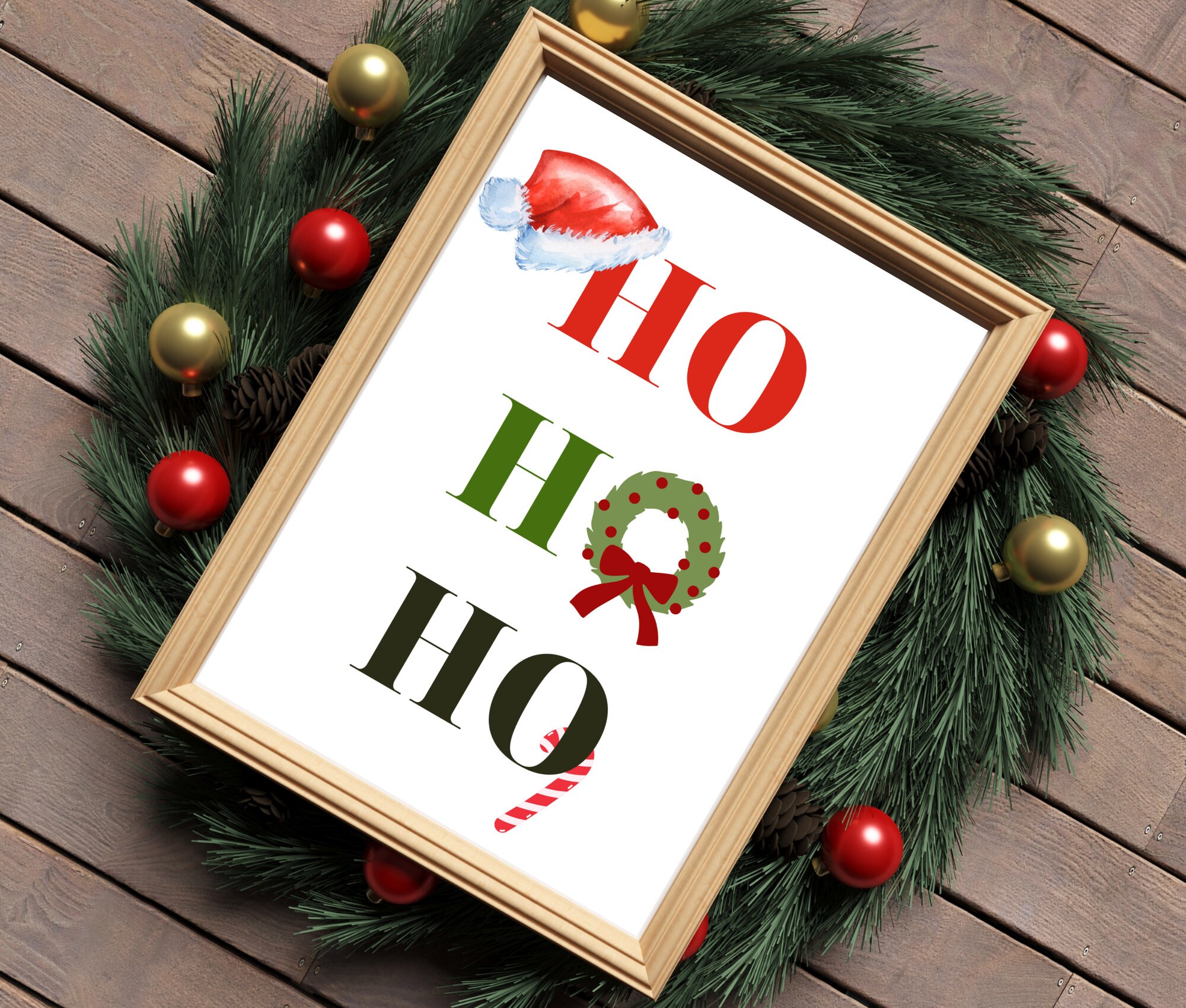 Ho Ho Ho Print, Ho Ho Ho, Ho Ho Ho Printable, Bunte Weihnachten ...