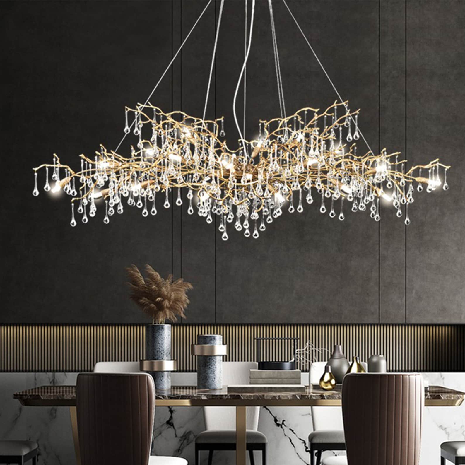 ART Chandelier Lighting Dining Room L Modern Chandelier Etsy
