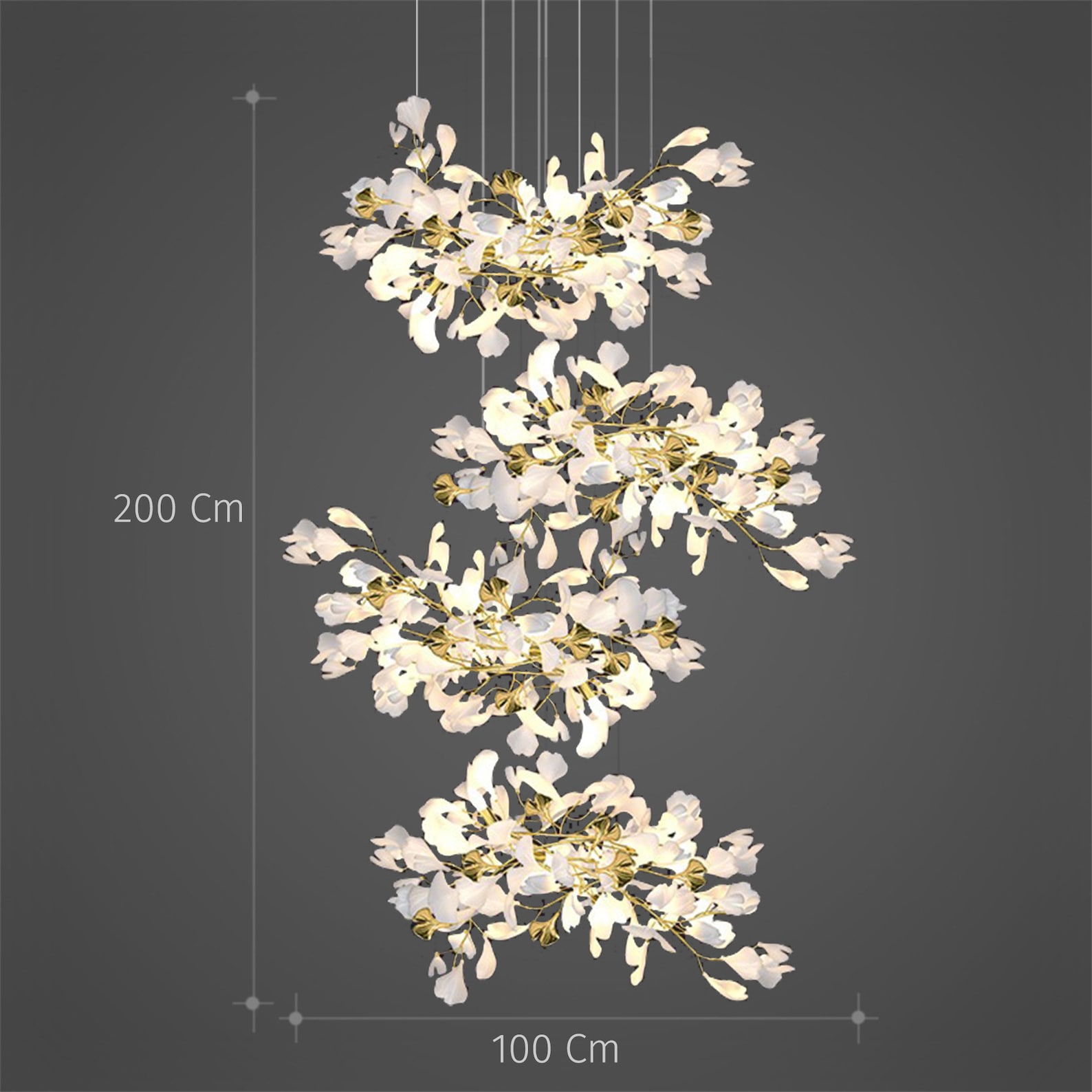 Flower Chandelier Lighting Ceramic Ceiling Pendant Lights Etsy