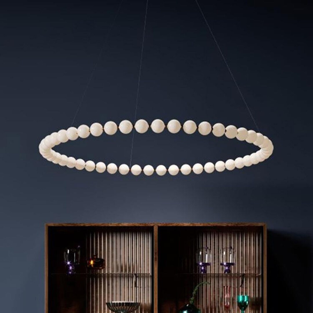 Pearl Chandelier Modern Glass Pendant Light Chandelier - Etsy