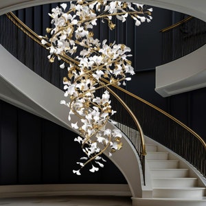 Flower Chandelier Lighting, Ceramic Ceiling Pendant Lights, Staircase Chandelier Lighting Modern, Pendant Chandelier Kitchen