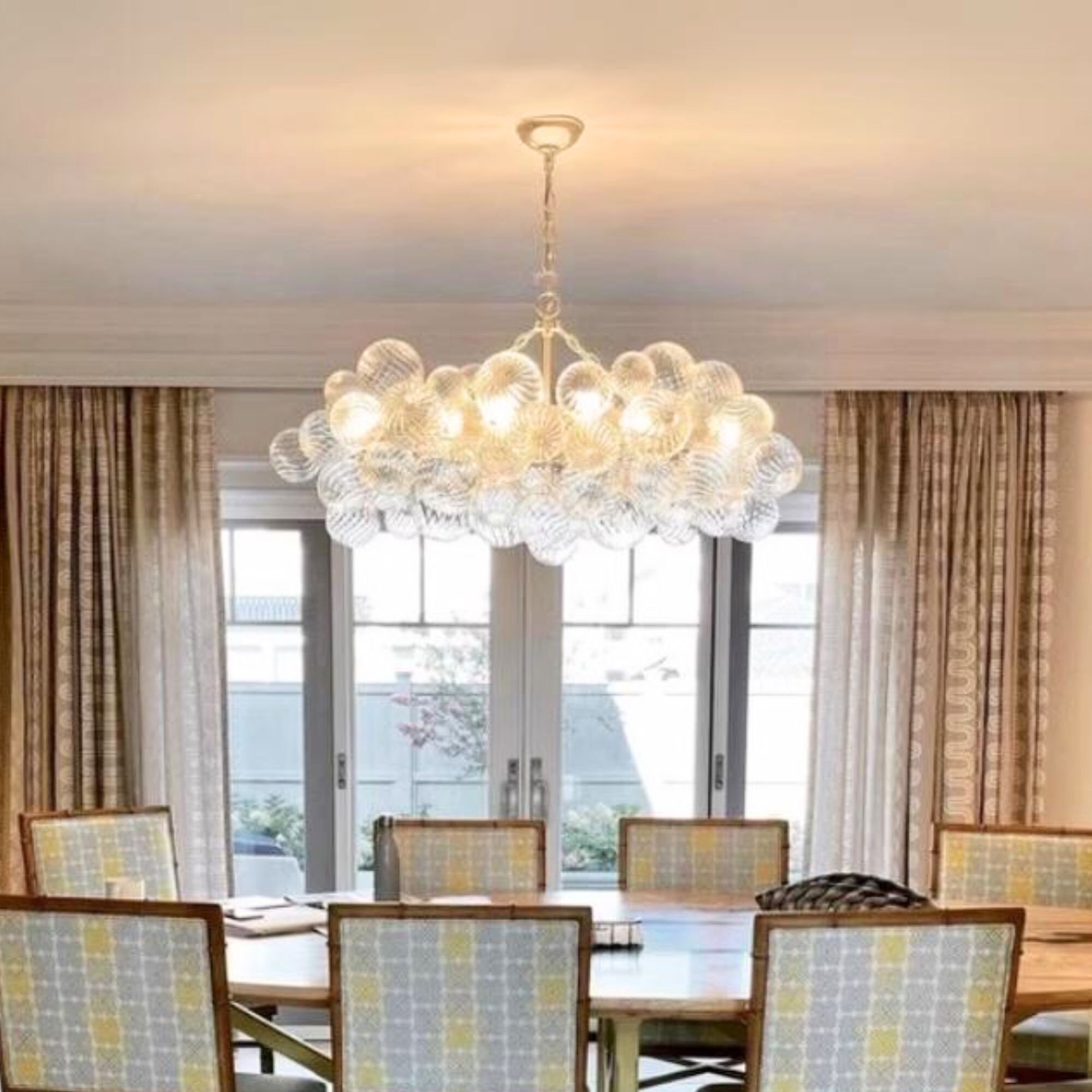 Murano Bubble Glass Chandelier Gold Modern Kitchen Island Light - Etsy
